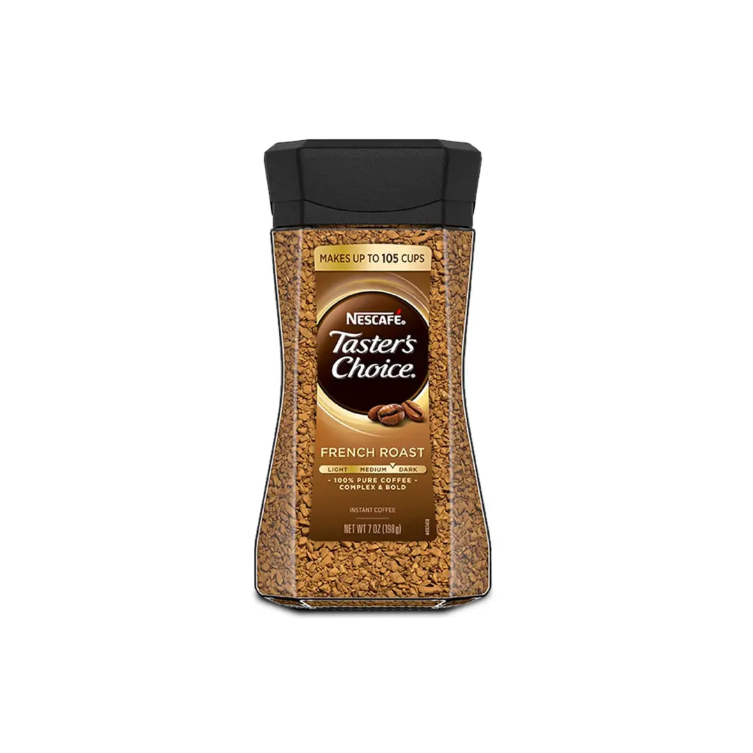 Nescafe Taster's Choice French Roast Medium Dark Complex & Bold Instant Coffee Bottle 198g