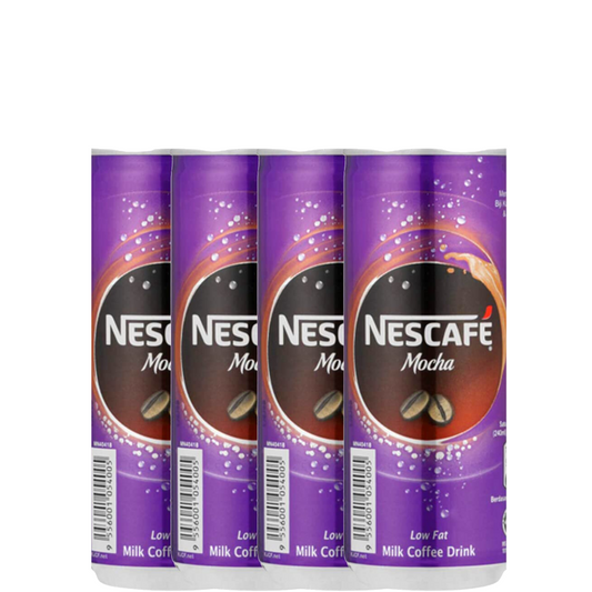 Nescafe Mocha Low Fat Milk Cold Coffee Drink, 240 m (pack of 4)