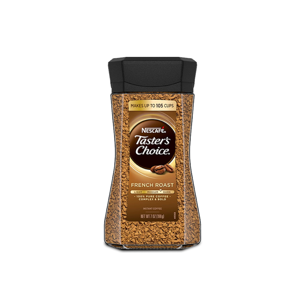Nescafe Taster's Choice French Roast Medium Dark Complex & Bold Instant Coffee Bottle 198g