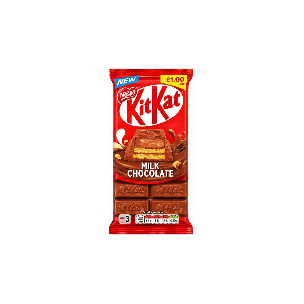 Nestlé KitKat Milk Chocolate Bar 114g