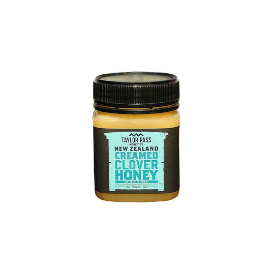 New Zealand Creamed Clover Honey – Taylor Pass 250g Jar Image

