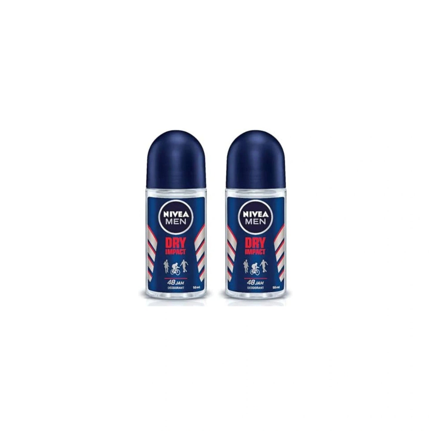 Nivea Men Dry Impact Anti-Perspirant Roll-On Deodorant 50ml (Pack of 2)
