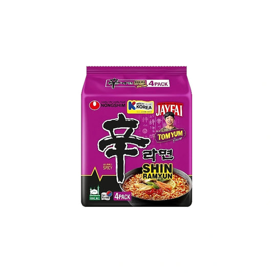 Nongshi.m Shin Ramyun Tom Yum Tomym Noodles 85g Each (Pack of 4)