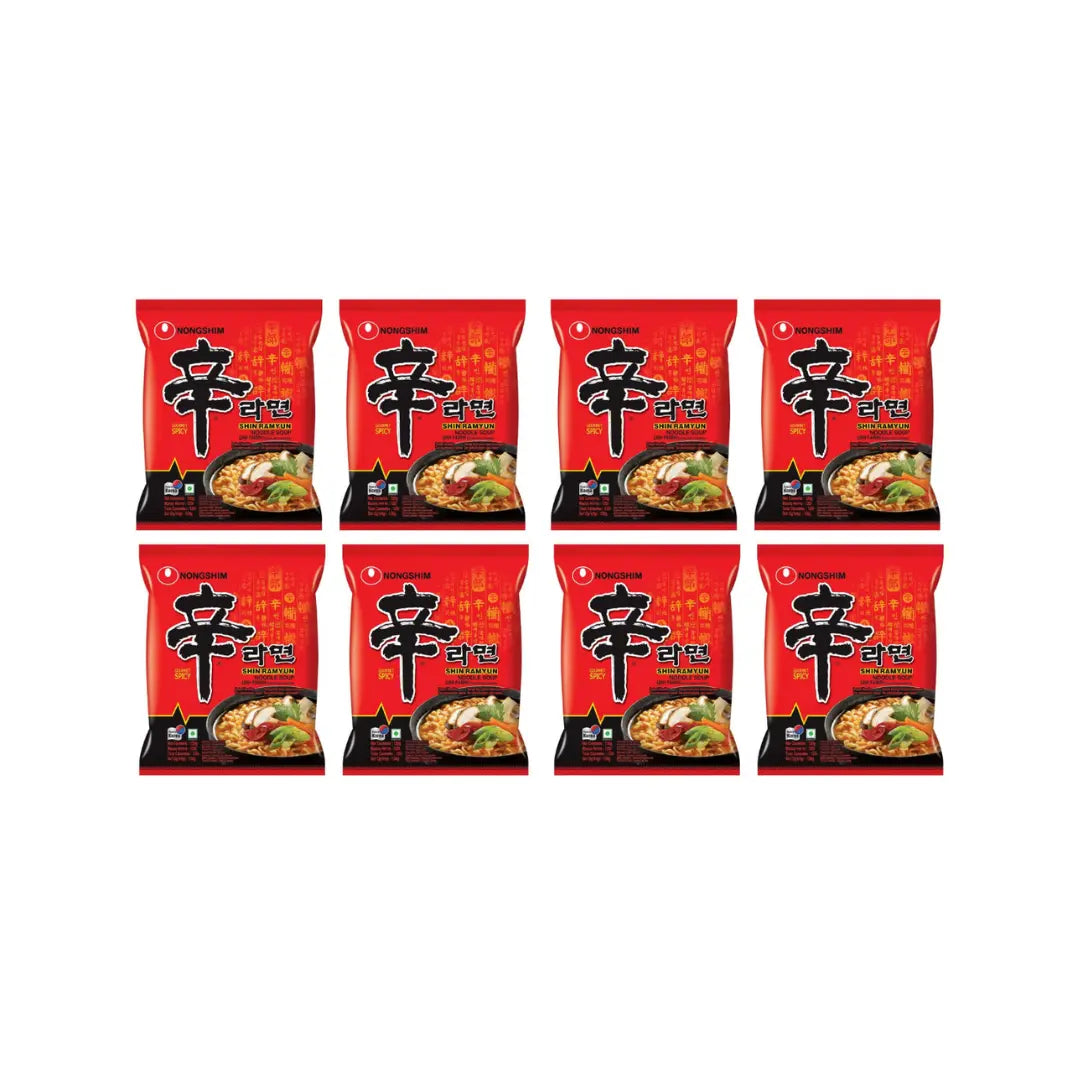 Nongshim Shin Ramyun Noodle Soup 120g (pack of 8)