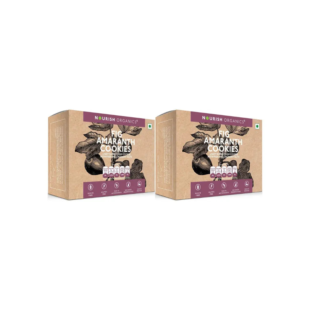 Nourish Organics Fig Amaranth Cookies 110gm (Pack of 2)