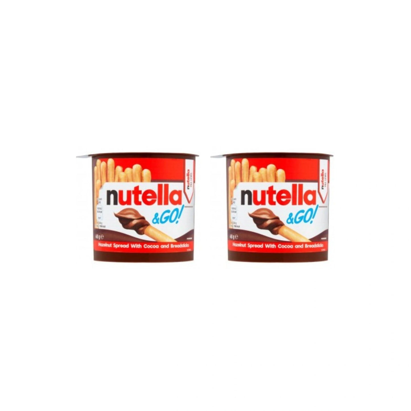 Nutella & Go Snack 48g (Pack of 2) – Delicious Portable Chocolate Hazelnut Snack