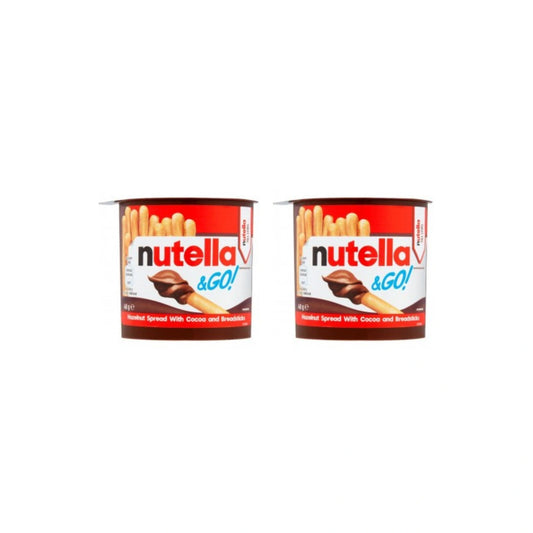 Nutella & Go Snack 48g (Pack of 2) – Delicious Portable Chocolate Hazelnut Snack