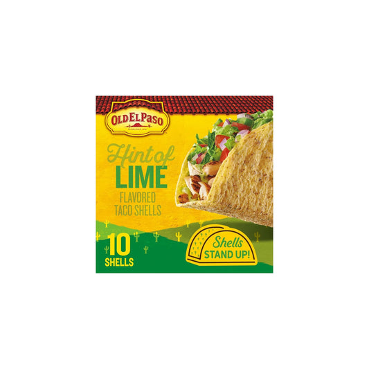 Old El Paso Stand 'N Stuff Taco Shells, Hint of Lime Flavored, 153g