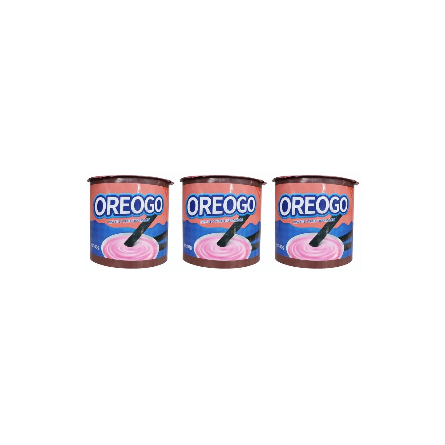 Oreo Go Strawberry Flavour Biscuit Wth Jam 40g (Pack of 3)