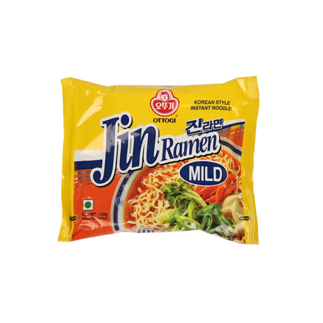 Ottogi Jin Ramen Mild Noodles 120g (Pack of 20)