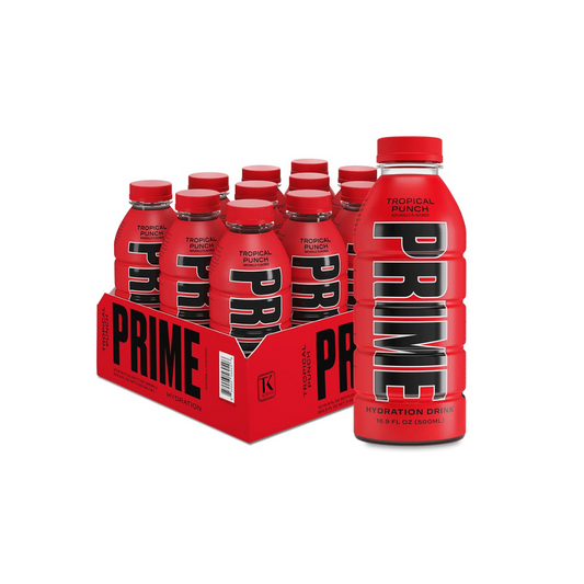 PRIME HYDRATION DRINK By Logan Paul x KSI (TROPICAL PUNCH) 500ML (pack of 12)