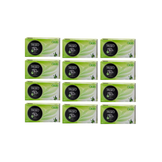 Paseo with Ultra Soft Lotion aloe vera infusion luxury Facial Tissues (Pack OF 12) (Imported)