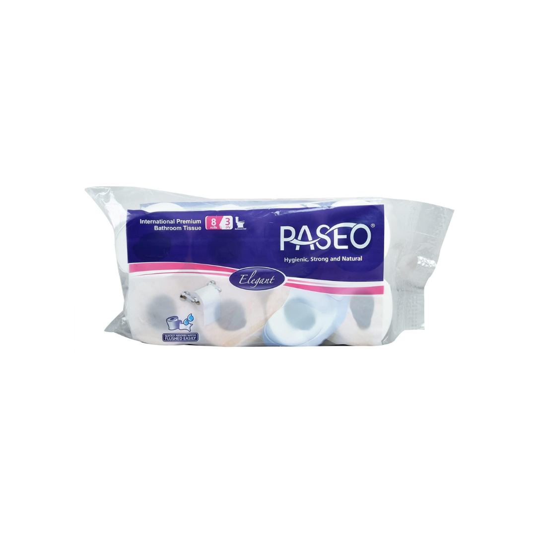 Paseo Tissues Toilet Roll 3 Ply - 300 Pulls (12 Rolls) (Imported)