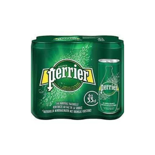 Perrier Sparkling Water Cans 330ml Pack of 6