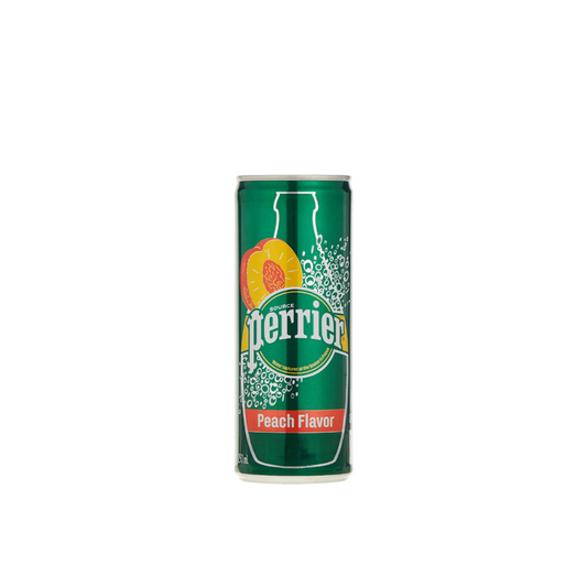 Perrier carbonated mineral water, Peach flavor,  250ml