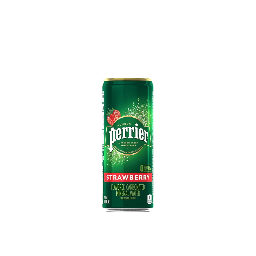 Perrier carbonated mineral water, Strawberry  flavor, 250ml