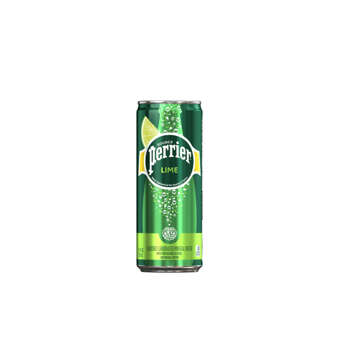 Perrier lime flavored carbonated mineral water, 250ml