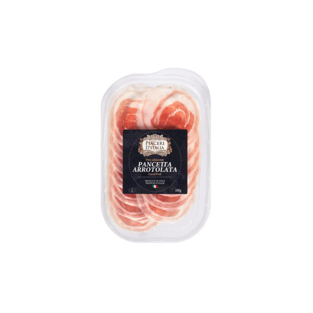 Piaceri D'Italia Sliced pancetta arrotolata 100g