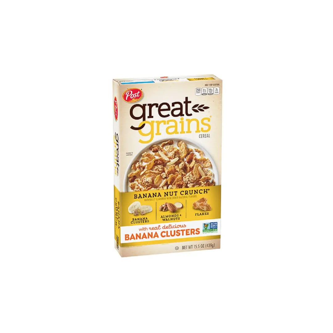 Post Great Grains Banana Nut Crunch 439g - High-Fiber Banana Cereal