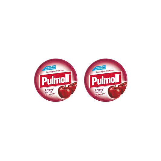 Pulmoll Cherry Lozenges – Sugar-Free, With Vitamin C (Pack of 2)


