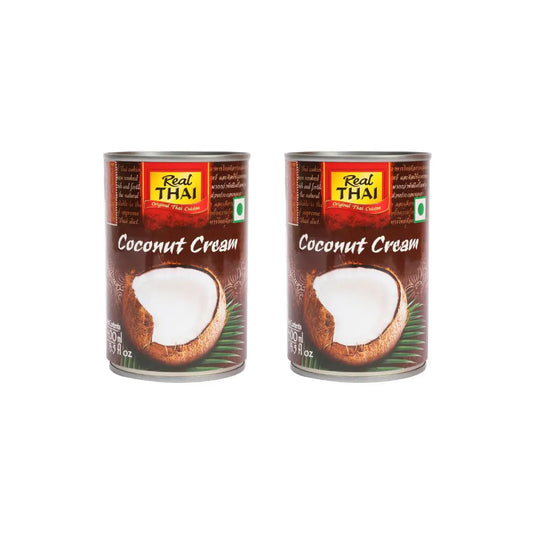 Real Thai Coconut Cream 400ml (PACK OF 2)