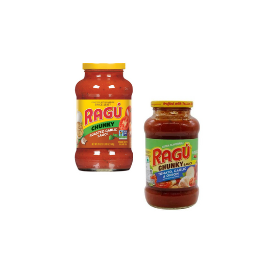 Red Ragu Roasted Garlic Pasta Sauce, 680g + Ragu Chunky Sauce 680gm (Combo Pack)