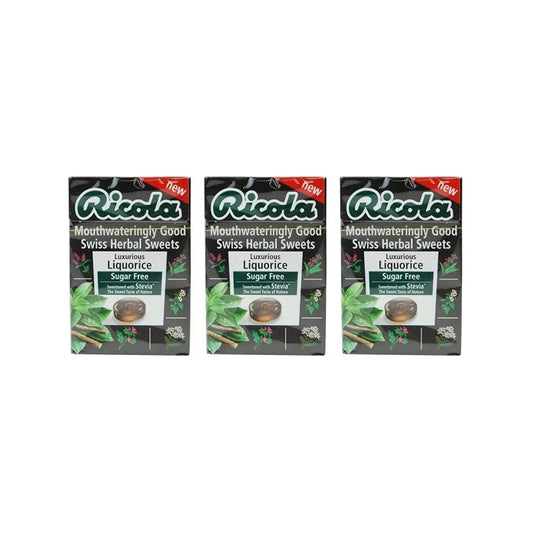 Ricola Sugar Free Liquorice Drops 45g (Pack Of 3)