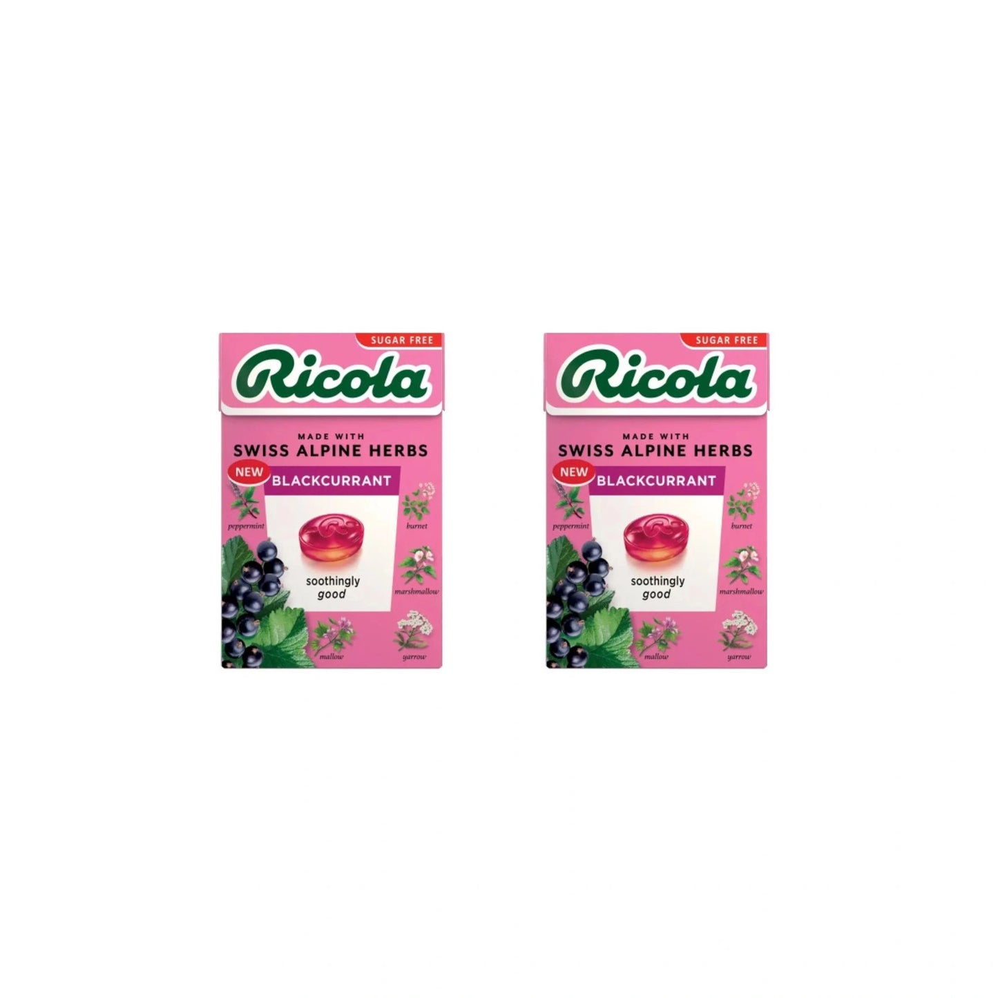 Ricola swiss alpine herbs Blackcurrant 45g (Pack of 2)