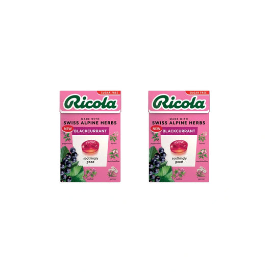 Ricola swiss alpine herbs Blackcurrant 45g (Pack of 2)