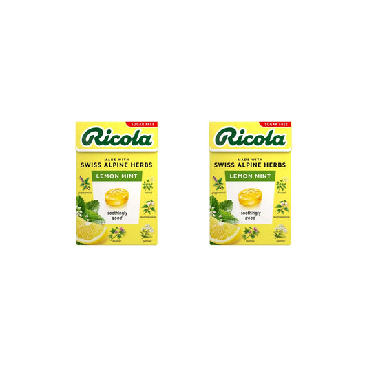 Ricola swiss alpine herbs Lemon Miint 45g (Pack of 2)