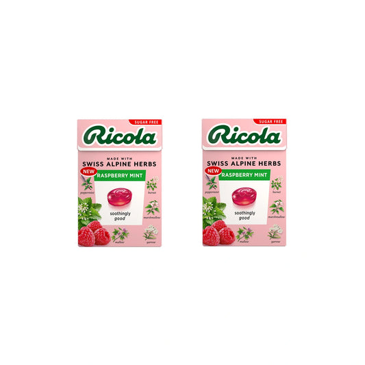 Ricola swiss alpine herbs raspberry mint 45g (Pack of 2)