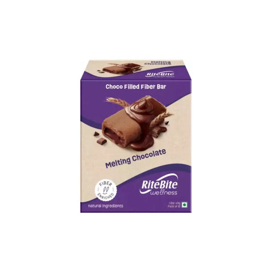 Rite Bite Melting Chocolate Chocofill Fiber Energy Bar 40g (Pack of 12)