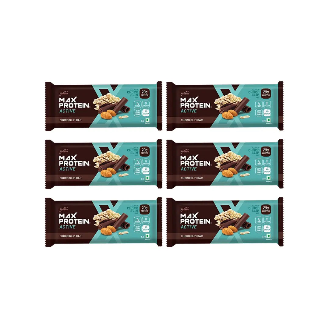 Ritbite Stake RiteBite Max Protein Bars Choco Slim 67g (Pack of 6) – High Protein Snack