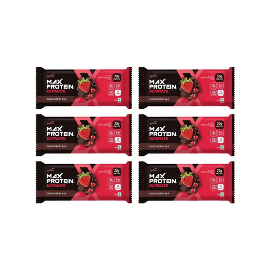 RiteBite Max Protein Ultimate Choco Berry Bar 100g (Pack Of 6)
