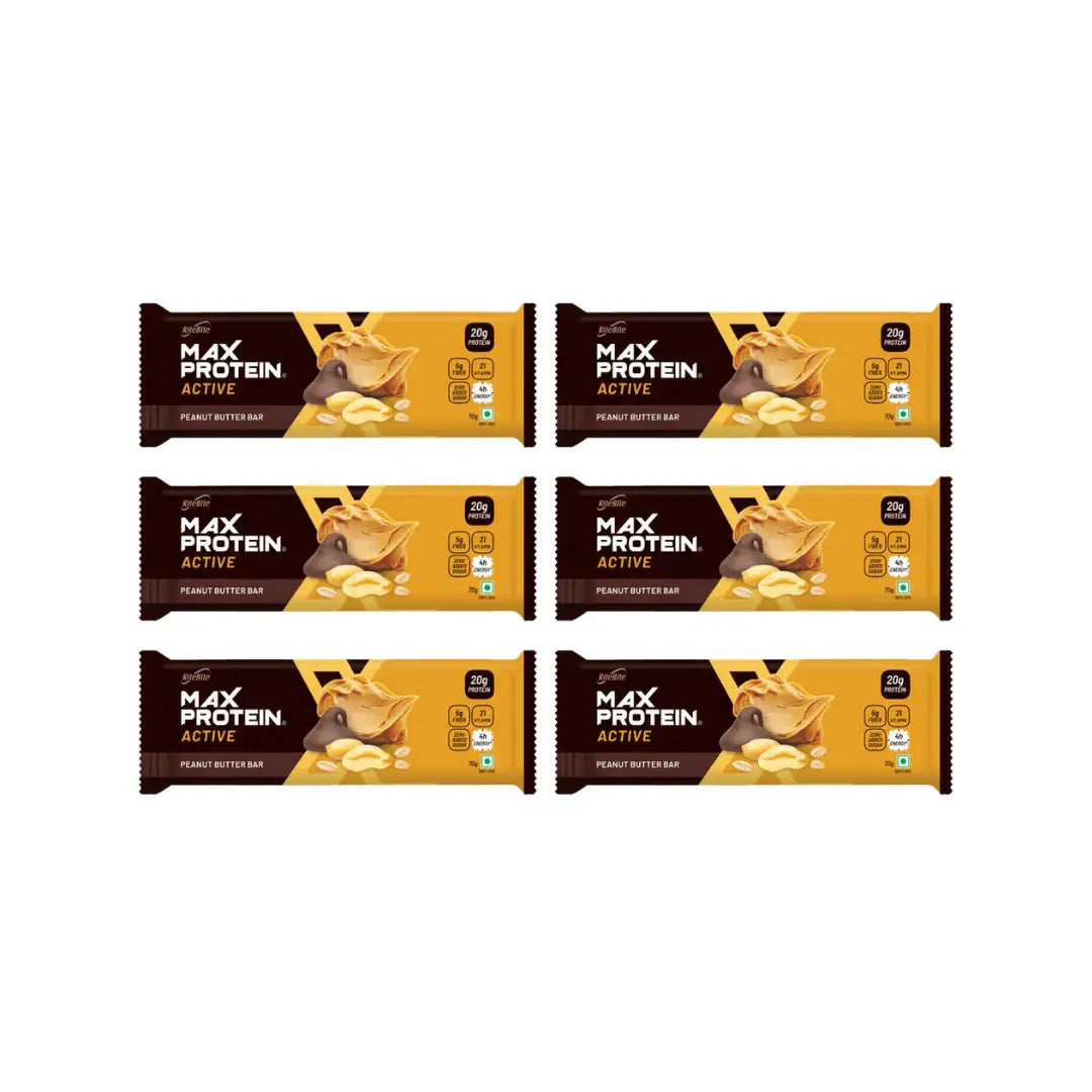 Ritebite Max Protein Active Peanut Butter Bar 70g (Pack Of 6)