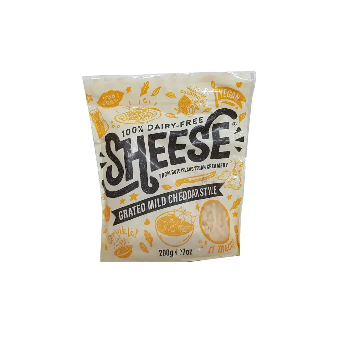 Sheese Vegan Mild Cheddar Grated 200g – Buy Online