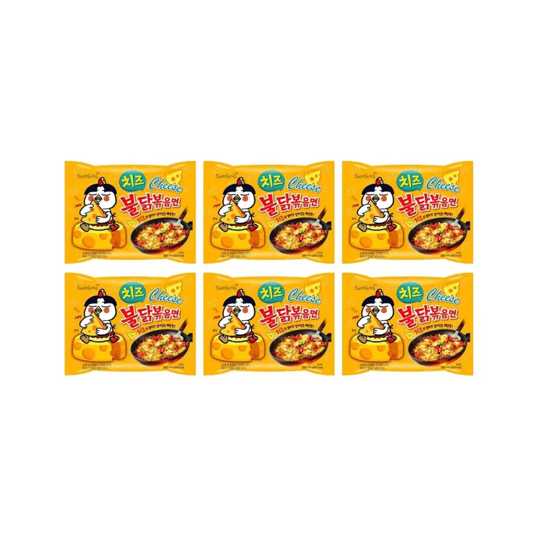 Samyang Hot Chicken Ramen Cheese Noodles 140 gm (Pack of 6)
