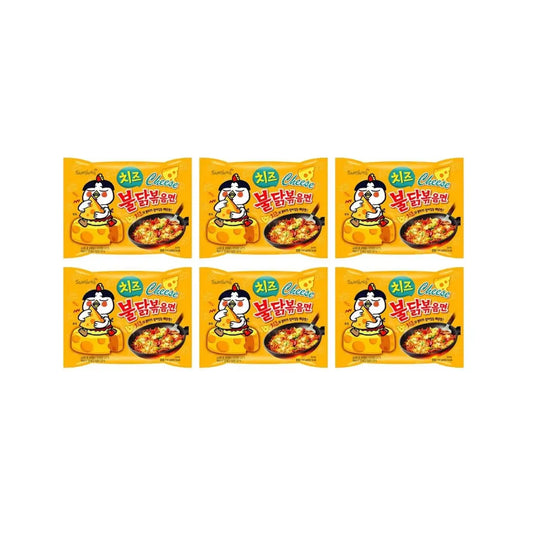 Samyang Hot Chicken Ramen Cheese Noodles 140 gm (Pack of 6)