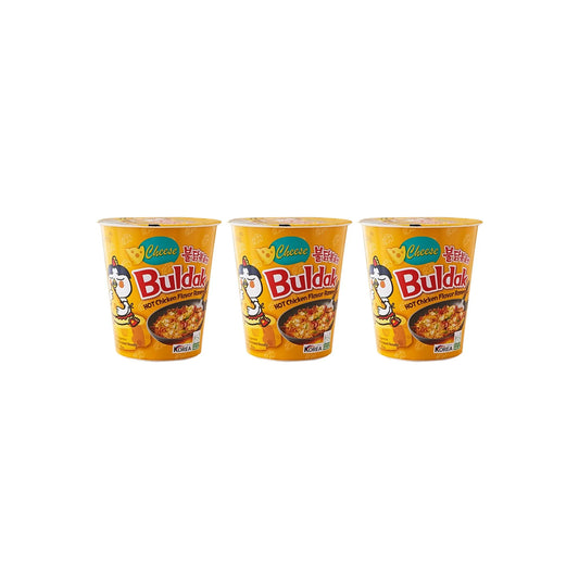 Samyang Cheese Buldak Hot Chicken Flavor Ramen Cup, 70g (Pack of 3)
