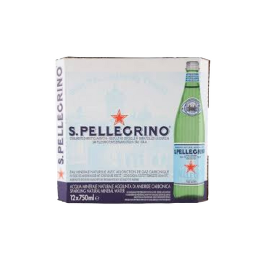 San Pellegrino Carbonated Natural Mineral Water Bottle, 12 X 750 m (Imported)