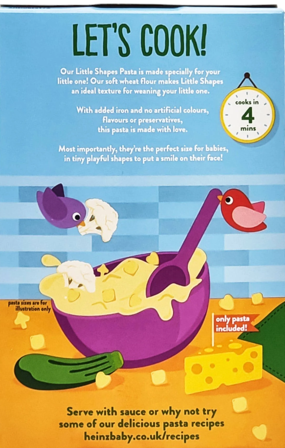 Heinz Let's Cook Little with added iron Little Shapes Pasta 6+Months 340g