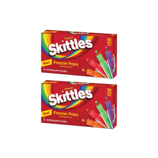 Skittles Freezer Pops, 1.5 oz 10 ct (Pack of 2) (Imported)