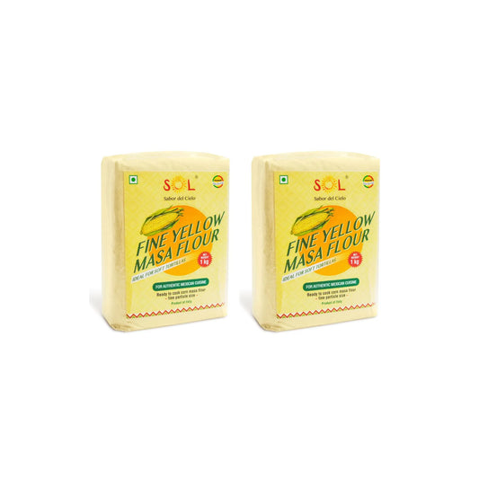 Fine Yellow Masa Flour 1kg SOL corn flour for tortillas tacos and Mexican cooking