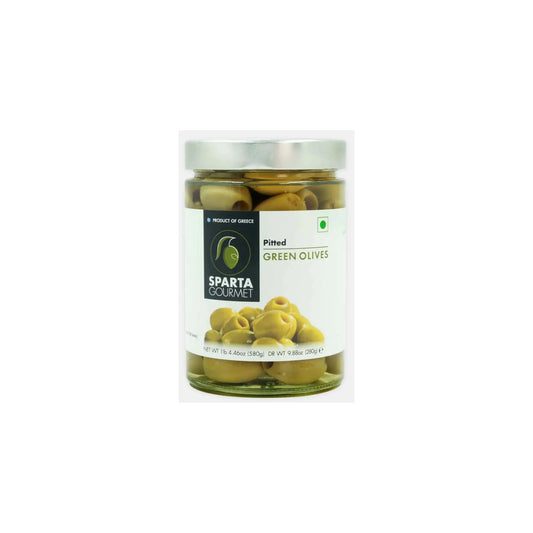 Sparta Gourmet Pitted Green Olives 580 gms - Damati Foods