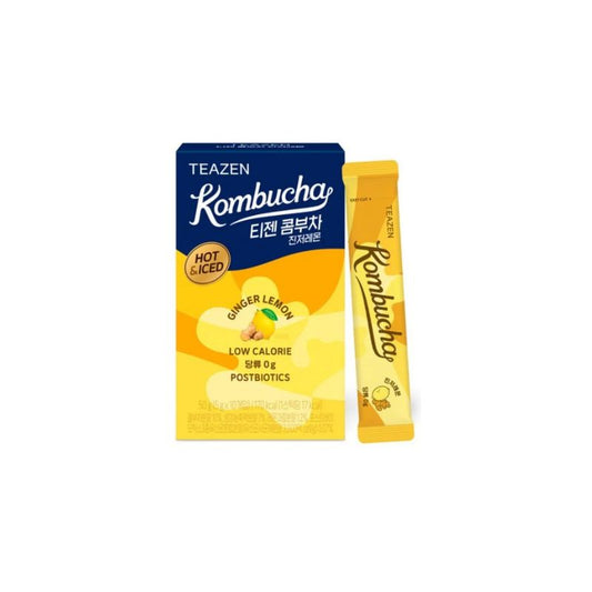 TEAZEN Ginger Lemon Kombucha Tea, 10 Sticks, 50g