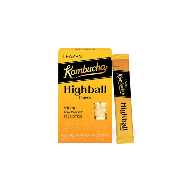 TEAZEN Kombucha Tea Drink Highball Flavour 50g Low Calorie Instant Powder