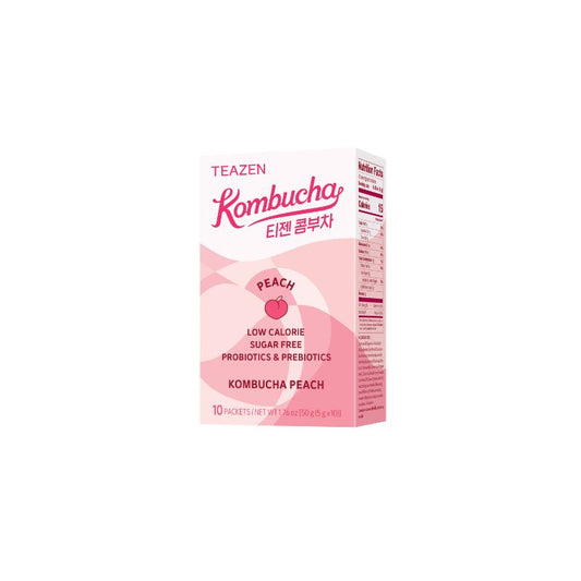 TEAZEN Kombucha Peach Tea, 10 Sticks, 50g