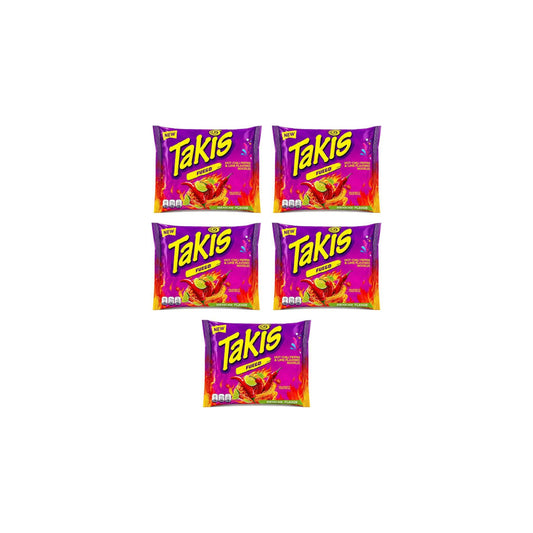 Takis Fuego Hot Chili Pepper & Lime Flavored Noodles 140gram (pack of 5)