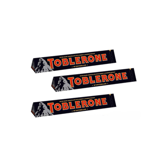Toblerone dark chocolate honey & almond 100g (Pack of 3)