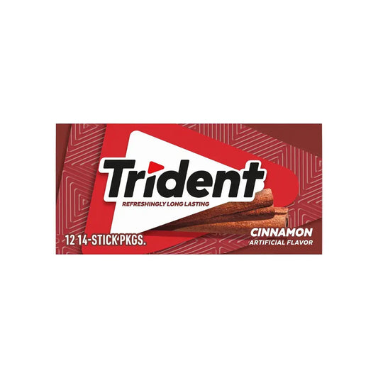 Trident Cinnamon Sugar Free Gum 14 Sticks Long Lasting Chewing Gum